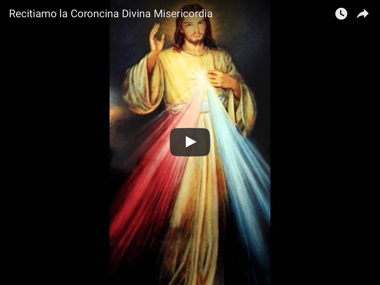 Recitiamo Insieme La Coroncina Alla Divina Misericordia Video La Luce Di Maria