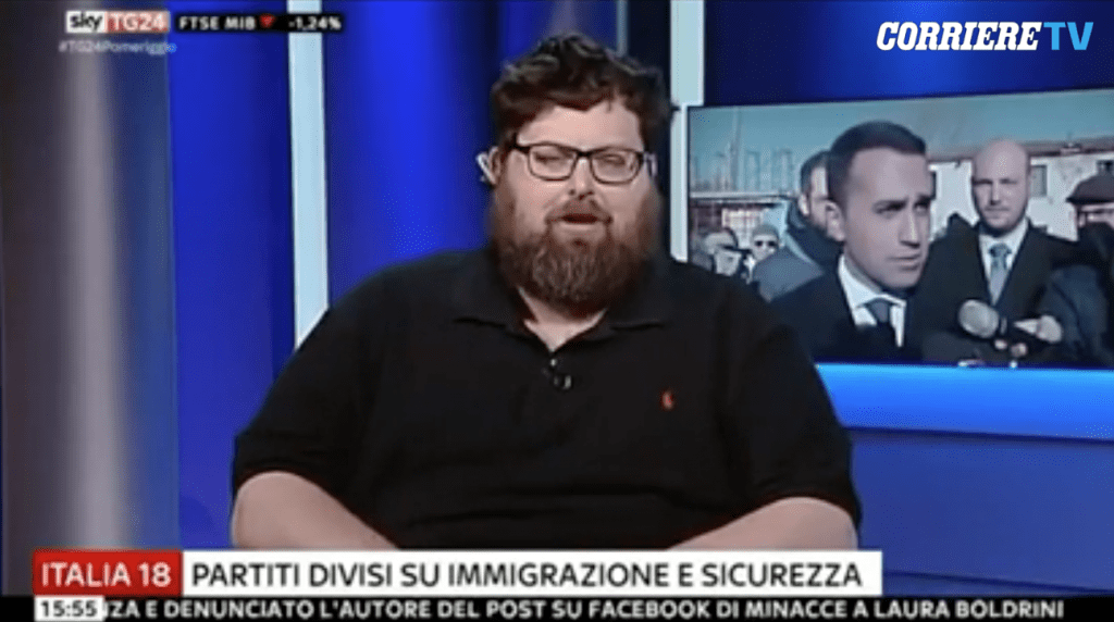 Mario Adinolfi si sente discriminato per la sua "stazza fisica" e Attacca i Giornalisti di Skytg24 in