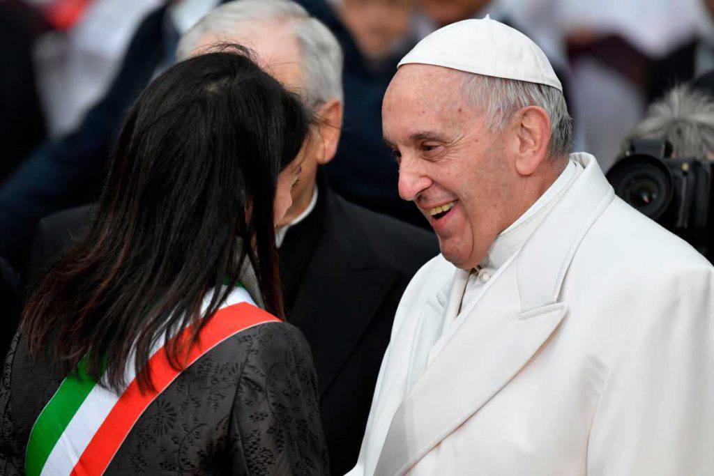 papa francesco visita campidoglio