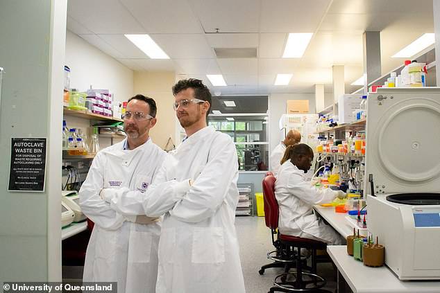 Coronavirus Trent Munro (sinistra) and Keith Chappell (centro) photo by the University of Queensland