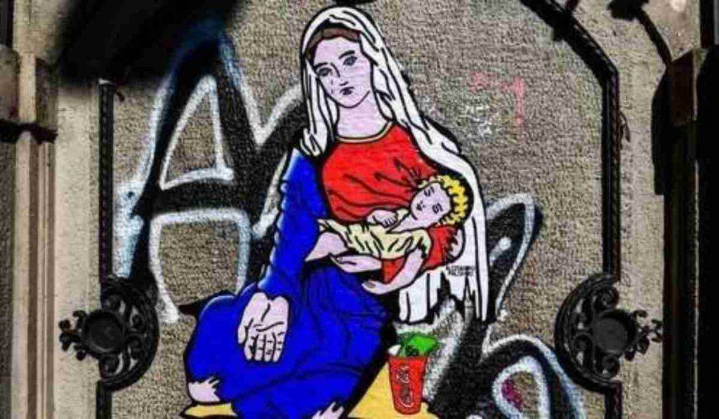 madonna murales milano