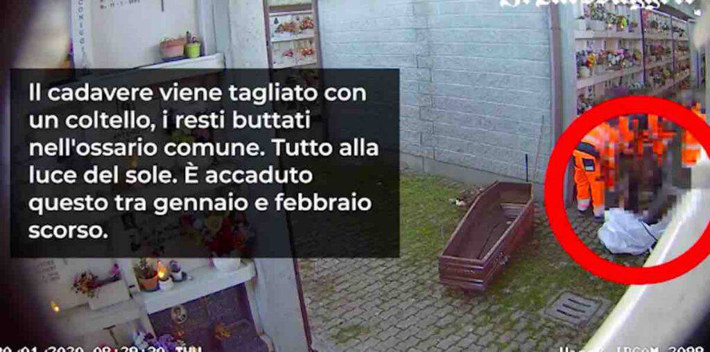 cadaveri sezionati col coltello nel cimitero Prima Porta di Roma