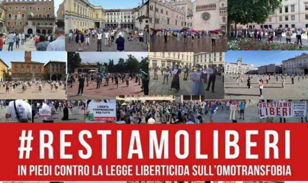 Ddl Zan: tutti piazza per l libertà sabato 17 ottobre 