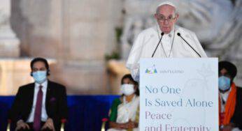 Papa Francesco: nessuno arriva da solo alla pace senza di Lui