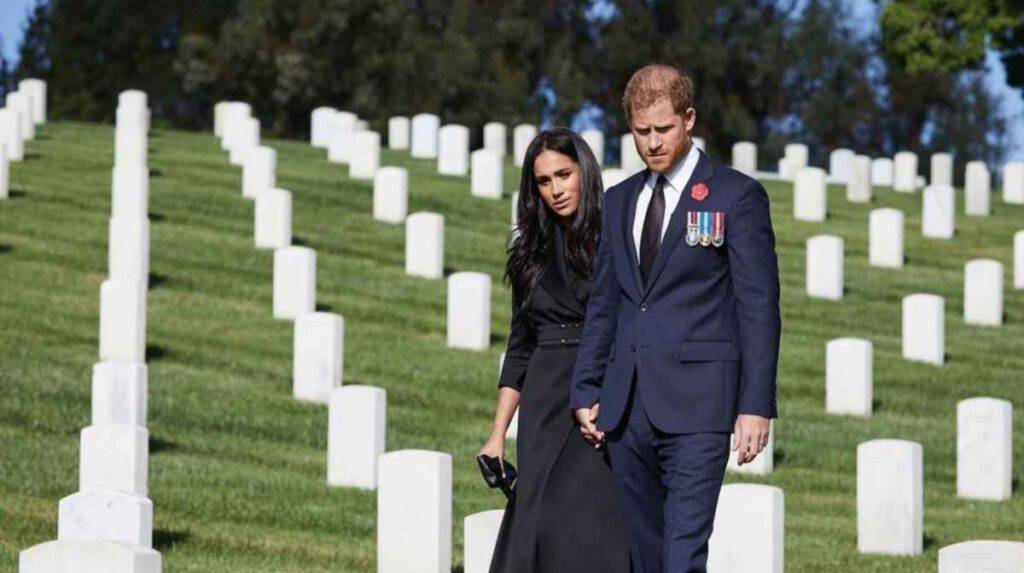 Meghan Markle col marito al cimitero