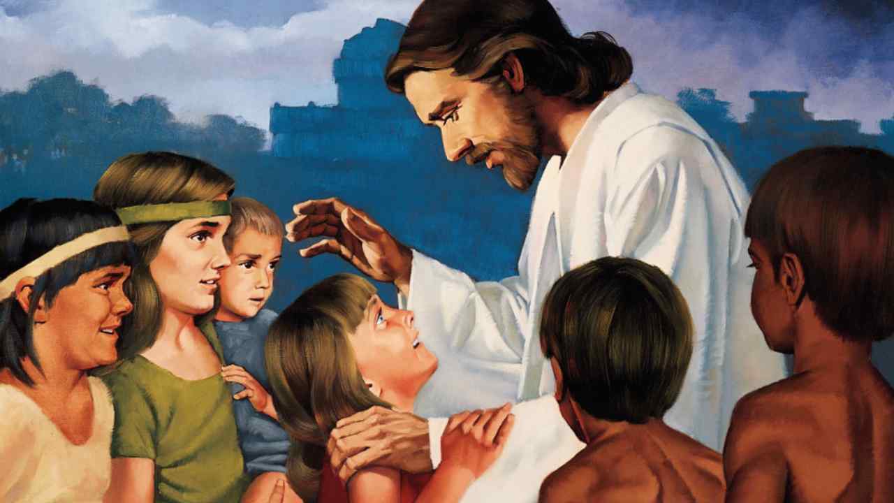 Gesù benedice bambini e tutti coloro che si fidano di lui