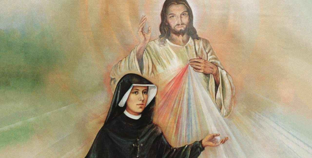 Gesù insegna a Suor Faustina la Coroncina alla Divina Misericordia
