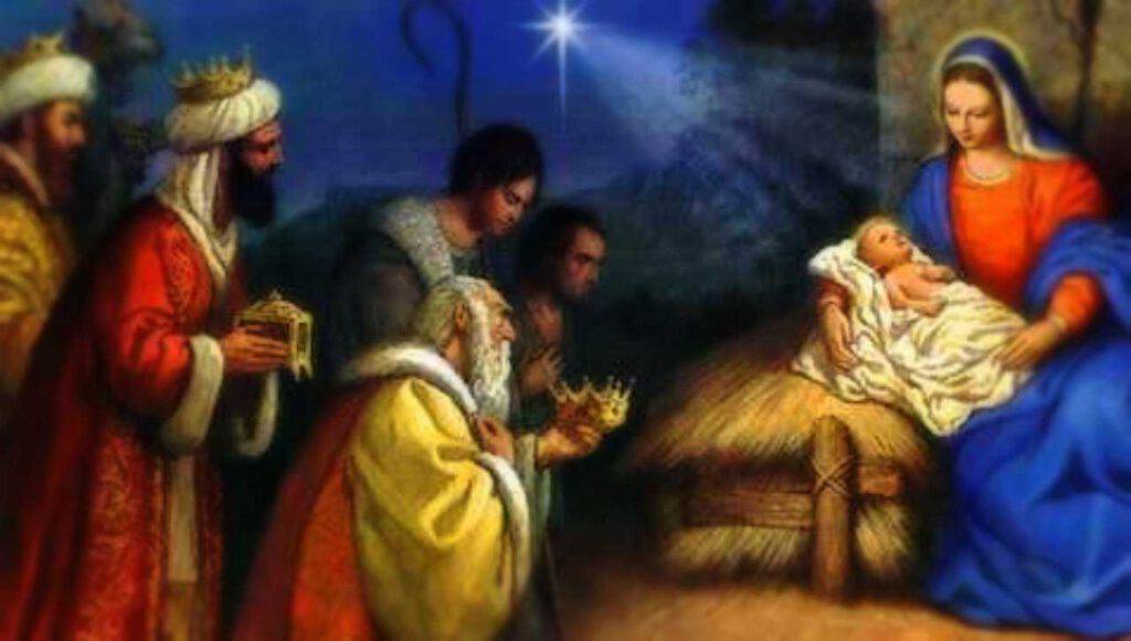 I Re Magi adorano Gesù Bambino