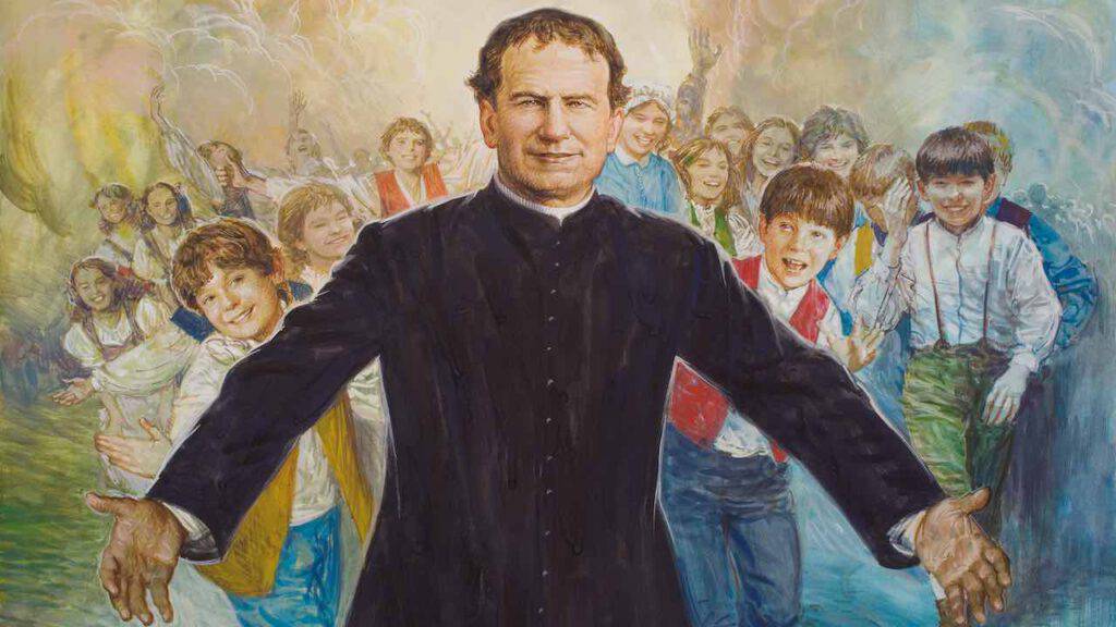 Don Giovanni Bosco con i giovani