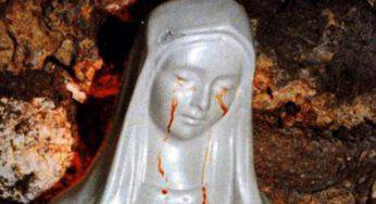 Madonnina di Civitavecchia lacrimò sangue tra le mani del Vescovo