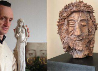 Andrea Bianco scultura Cristo Sindone