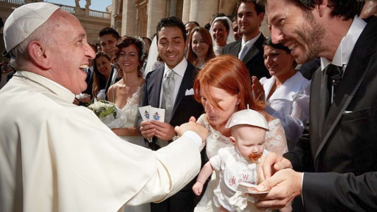 il papa e le famiglie