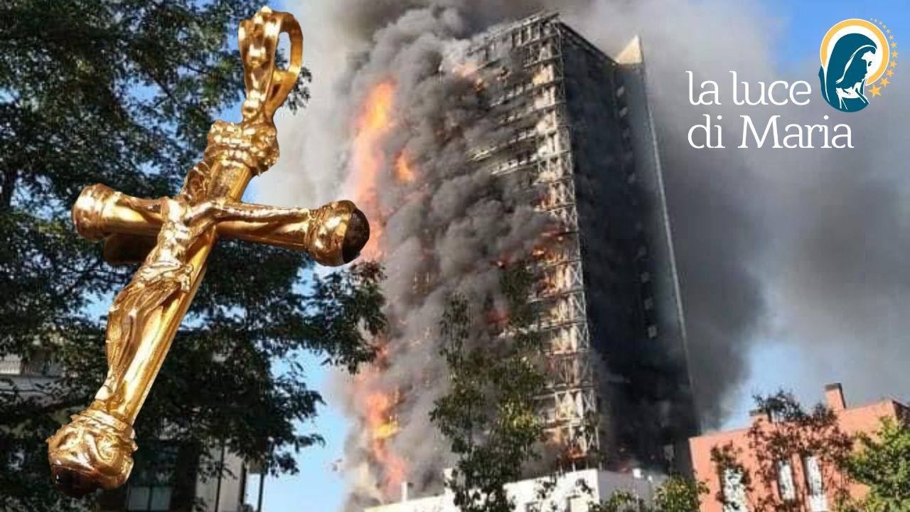 crocifisso incendio milano