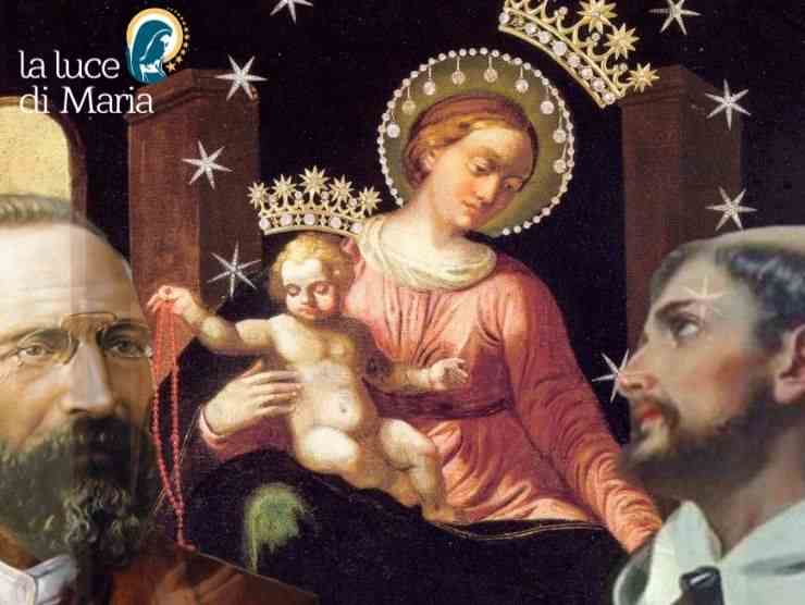 Madonna del Rosario di Pompei con Bartolo Longo e il Beato Alano