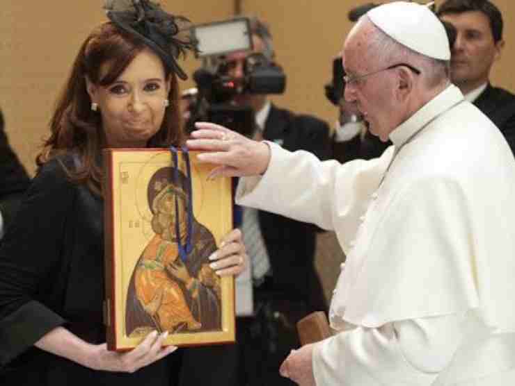 il papa e l'immagine della madonna