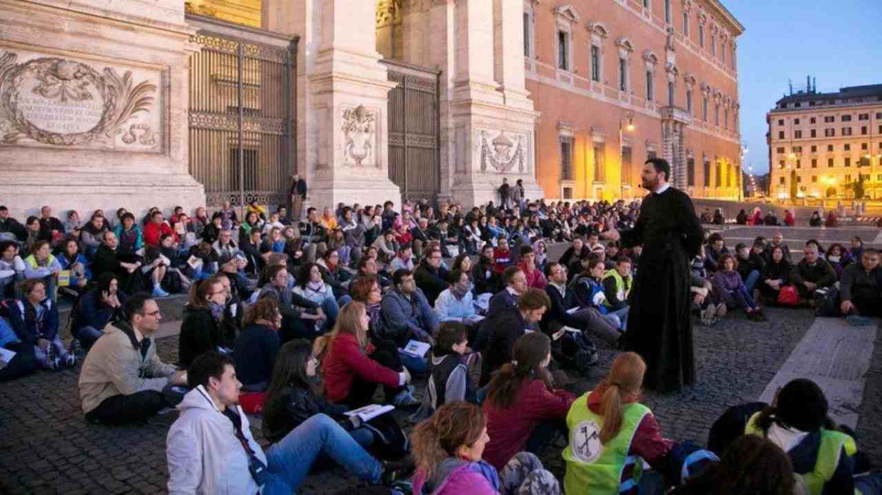 Pellegrini Sette Chiese Padre Maurizio Botta