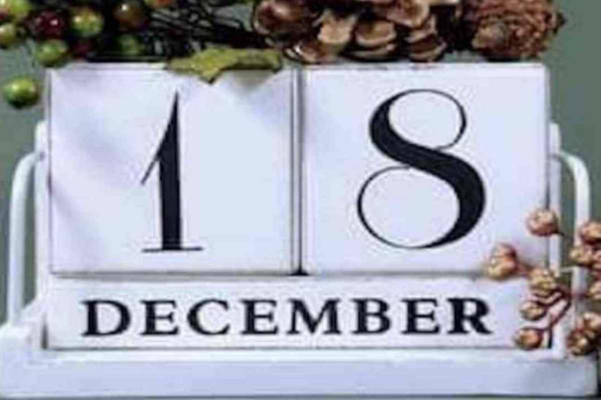 Calendario Avvento 18 dicembre