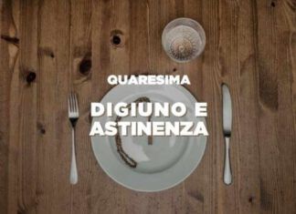 digiuno e astinenza in quaresima