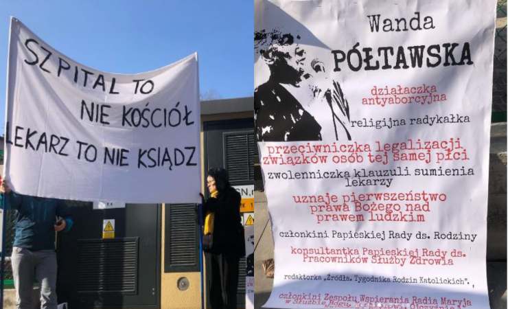 Wanda Poltawska proteste patrocinio ospedale