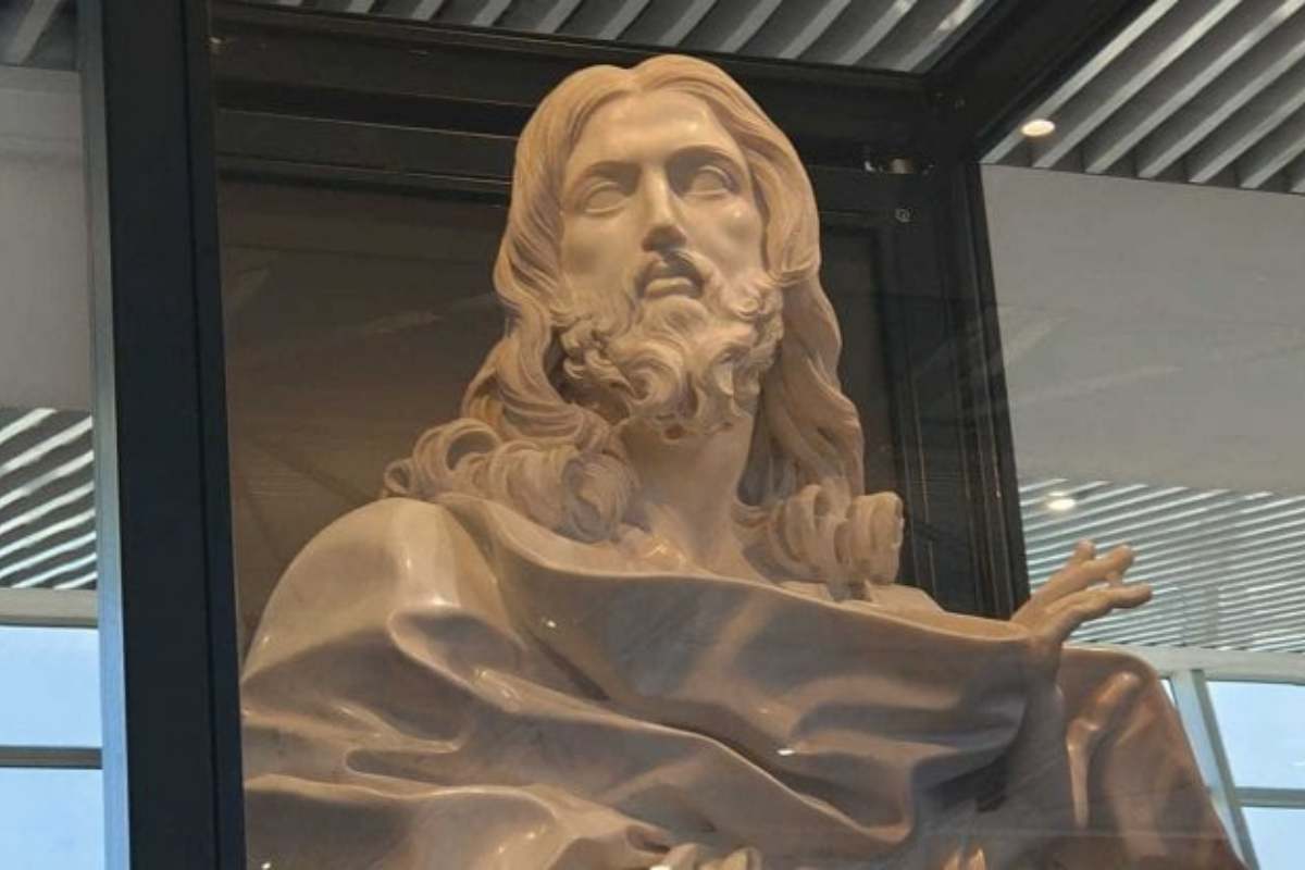 Cristo Salvatore del Mondo in mostra all’aeroporto di Fiumicino