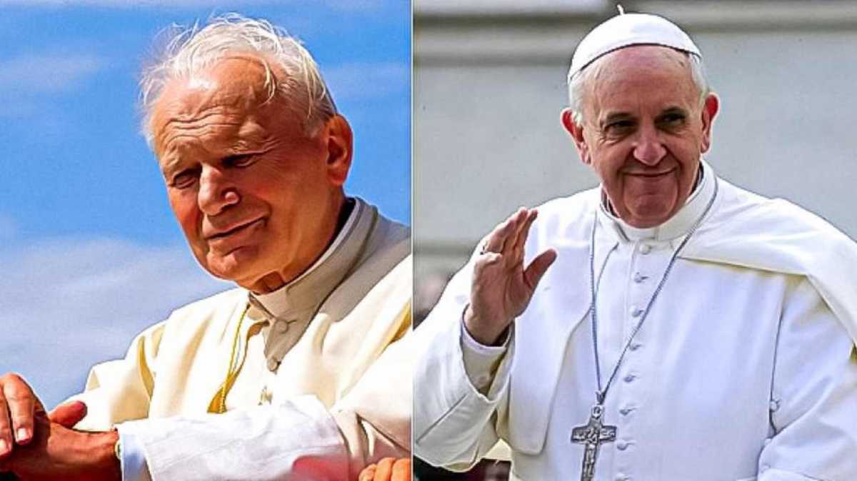 Papa Francesco e Papa Giovanni Paolo II