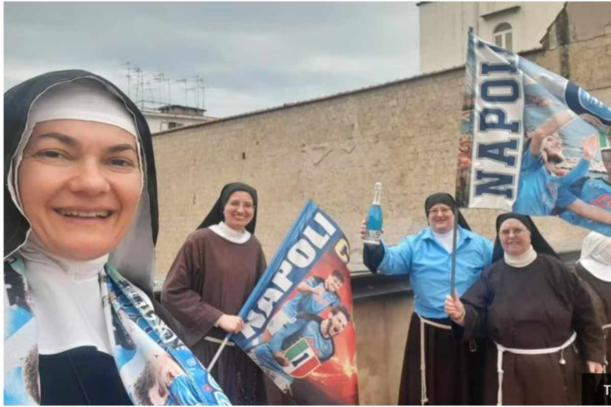 Festa scudetto del Napoli: anche le suore clarisse si preparano