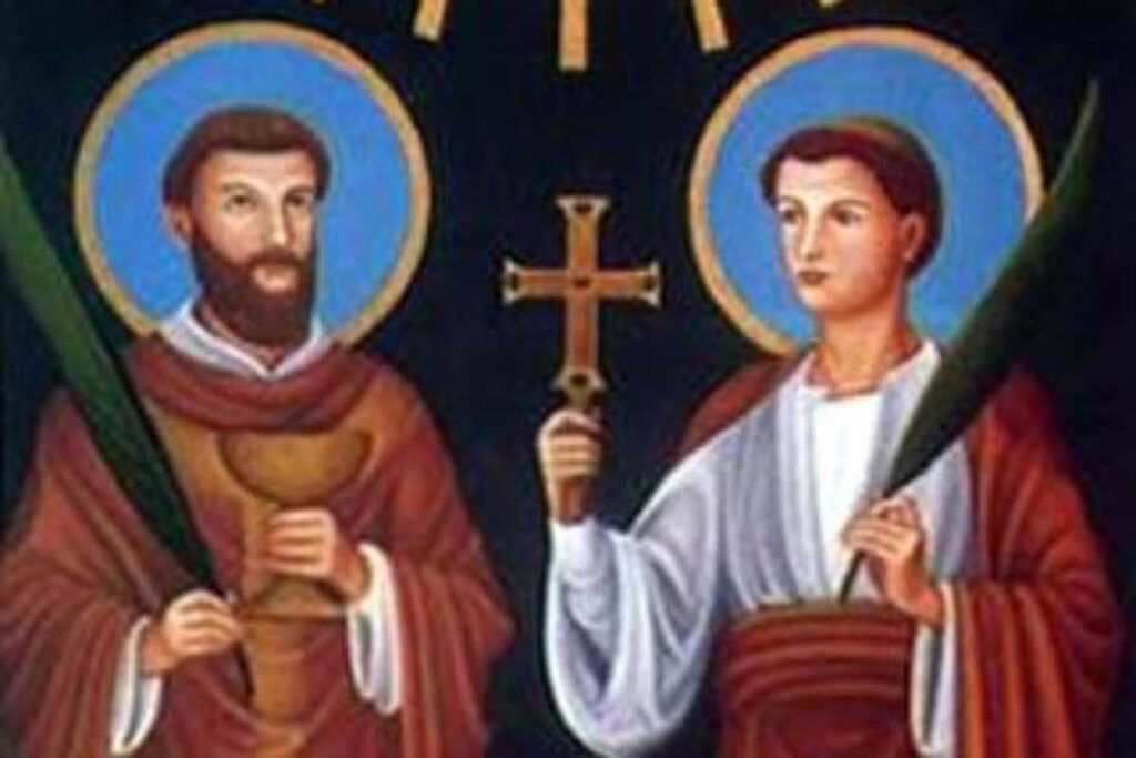 Oggi 2 giugno Santi Marcellino e Pietro. Prima del crudele martirio