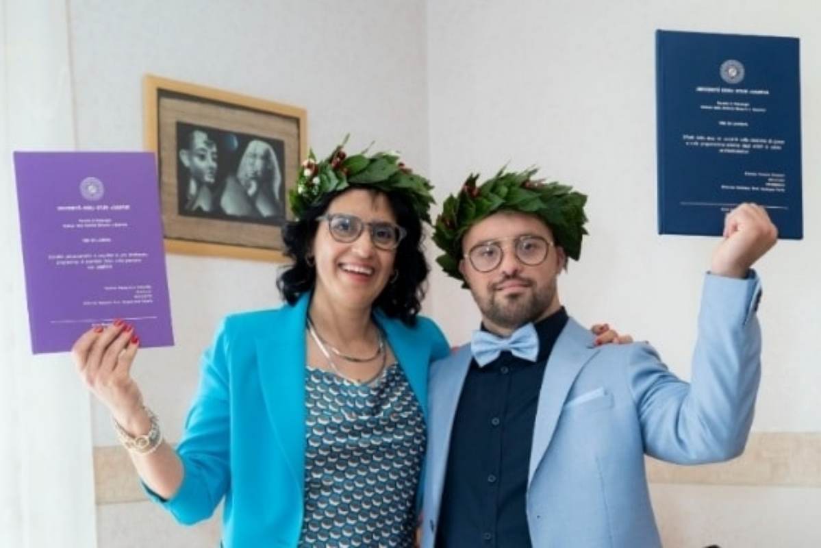 Una laurea ed un percorso di studi insieme per madre e figlio