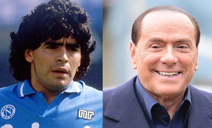 Silvio Berlusconi Maradona cuore Napoli