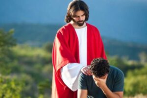 Gesù consola uomo
