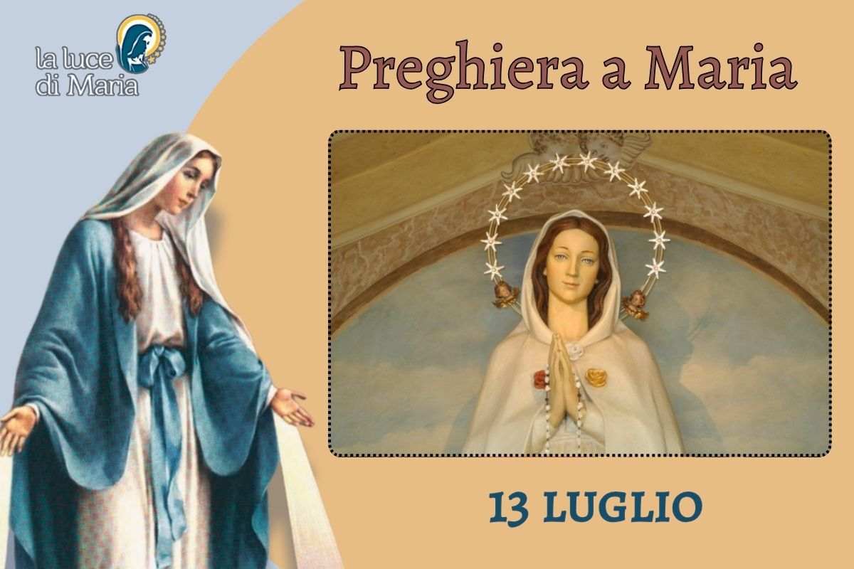 13 luglio: Maria Rosa Mistica, appare alla veggente con tre rose nel petto 13 luglio: Maria Rosa Mistica, appare alla veggente con tre rose nel petto