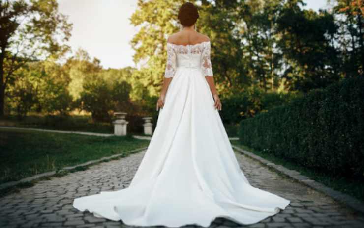 abito da sposa indossato