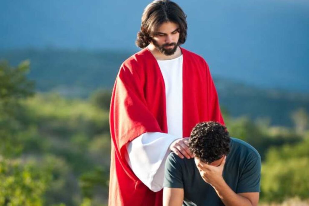 gesù che consola una persona