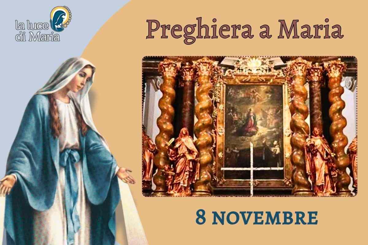8 novembre: immagine sfregiata della Madonna della Vittoria, emette raggi luminosi