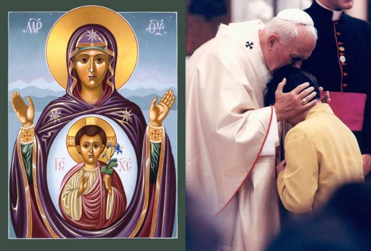 Icona Madonna del Nuovo Avvento Giovanni Paolo II Denver