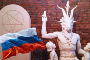 bandiera russia simboli satanici