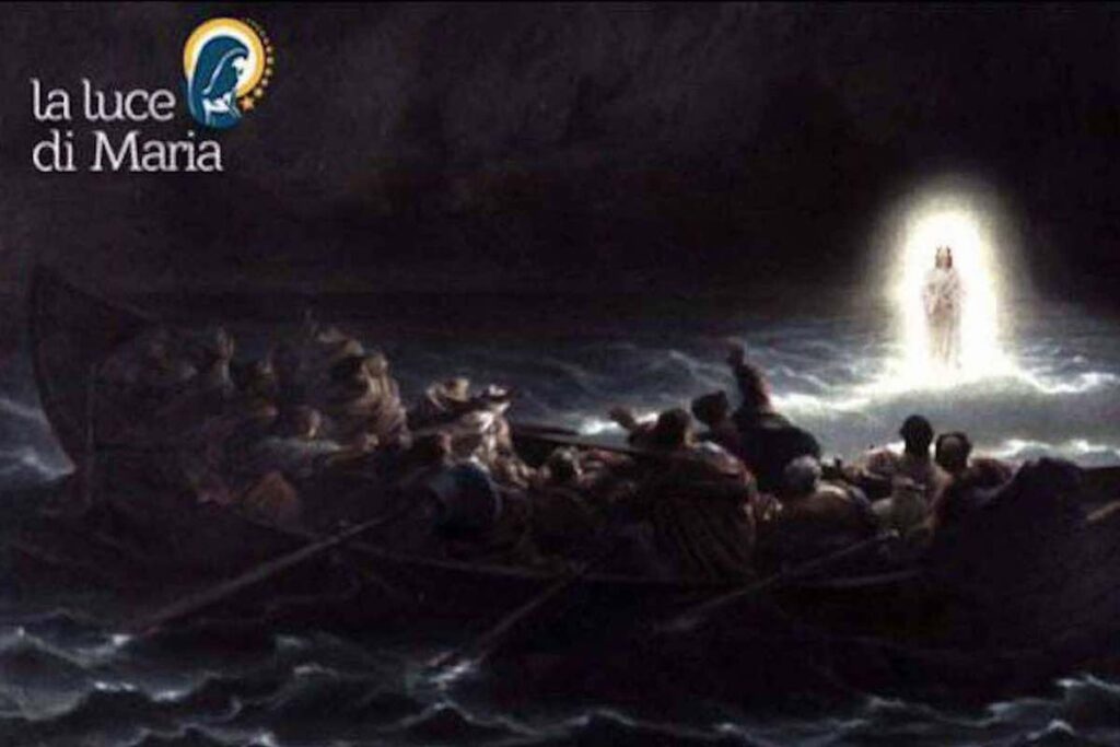 Gesù cammina sulle acque di fronte ai discepoli