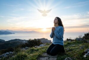 persona che prega lo spirito santo