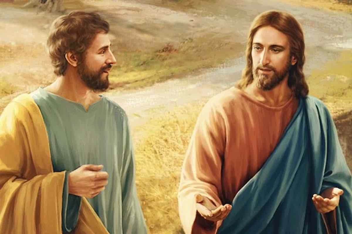 Gesù parla con Pietro