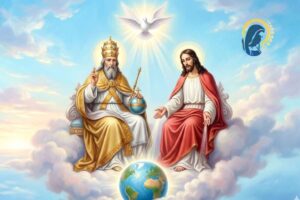 la santa trinità guarda il mondo