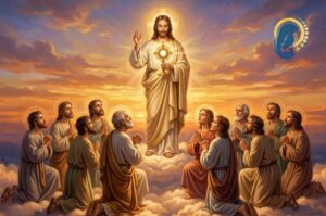 Gesù nel santissimo sacramento si mostra ai suoi apostoli