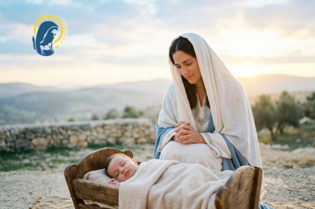 la madonna che veglia sul bambino