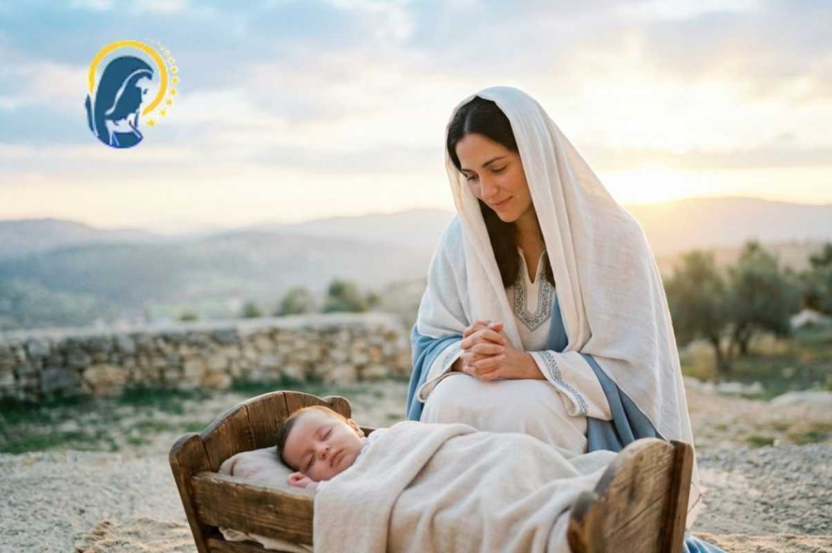la madonna che veglia sul bambino