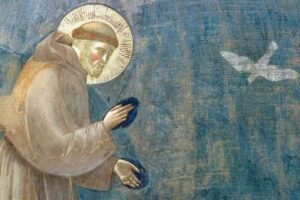 affresco con san francesco d'assisi