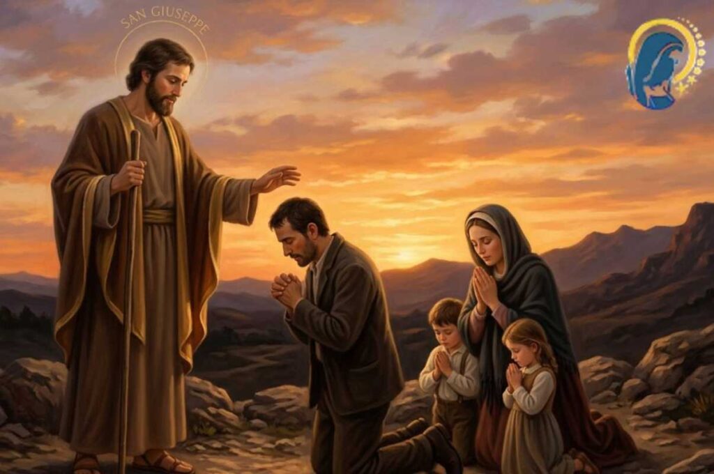 san giuseppe benedice una famiglia
