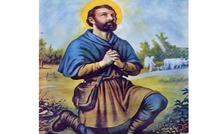 sant'isidoro in ginocchio che prega