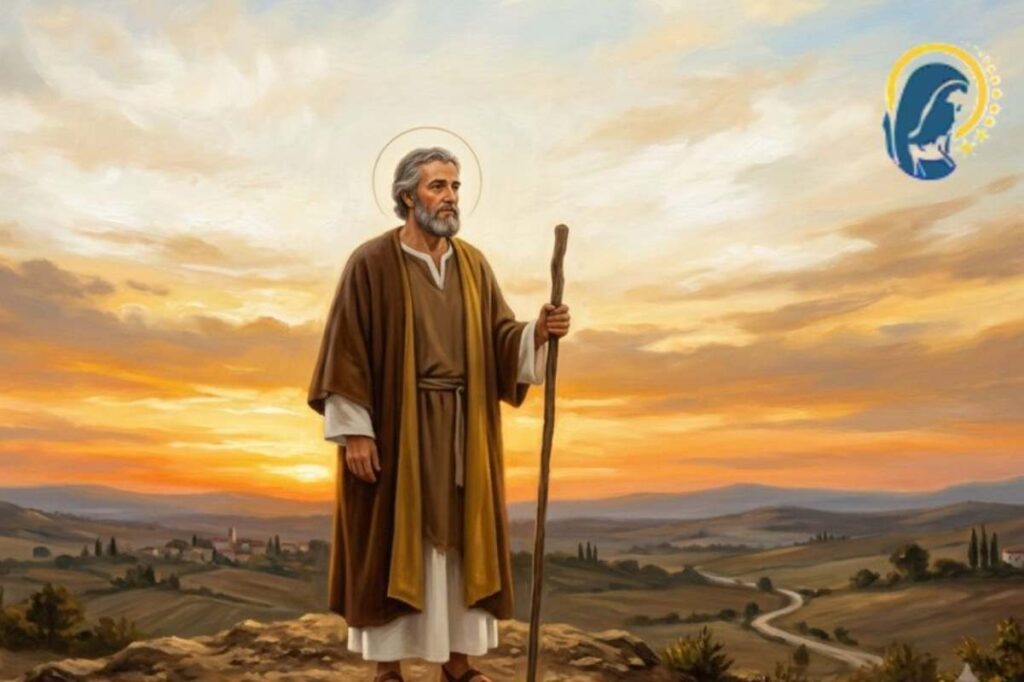 san giuseppe on sfondo un cielo al tramonto