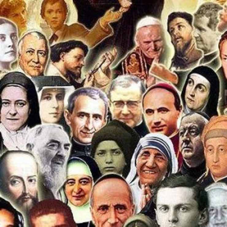 collage di foto di santi