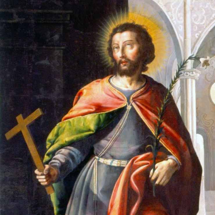 sant'alessio con in mano una croce