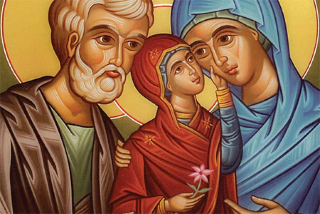 santi anna e gioacchino con la madonna bambina